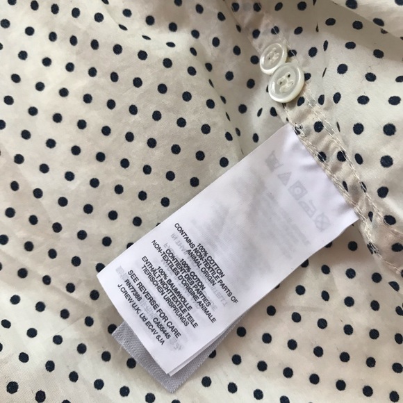 Womans j crew cotton button up NWT sz 0 - Picture 5 of 6